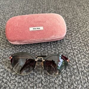 Miu Miu Sunglasses with Pink Velvet Case